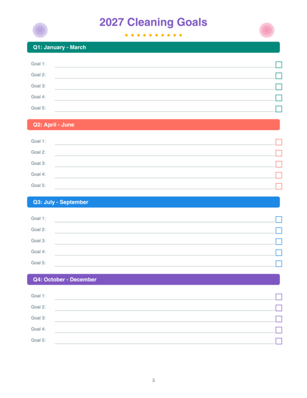 Chores Planner 2027