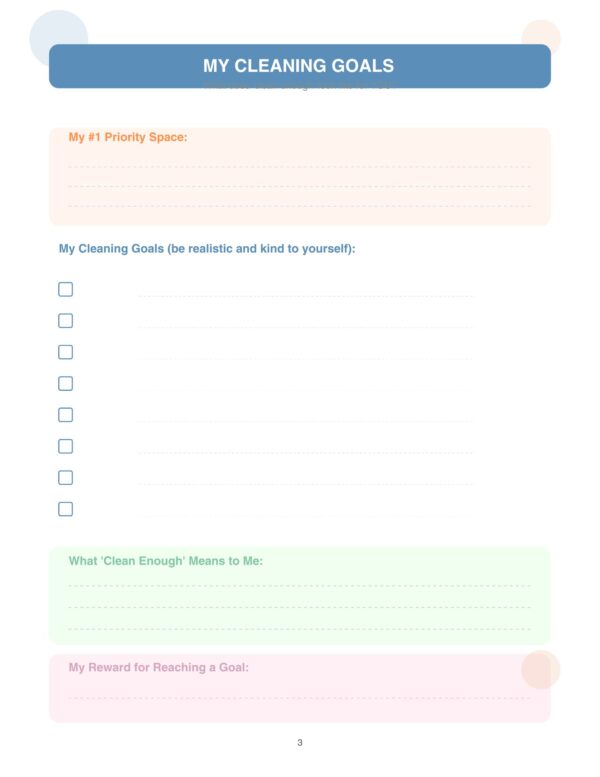 ADHD Cleaning Planner for Adults