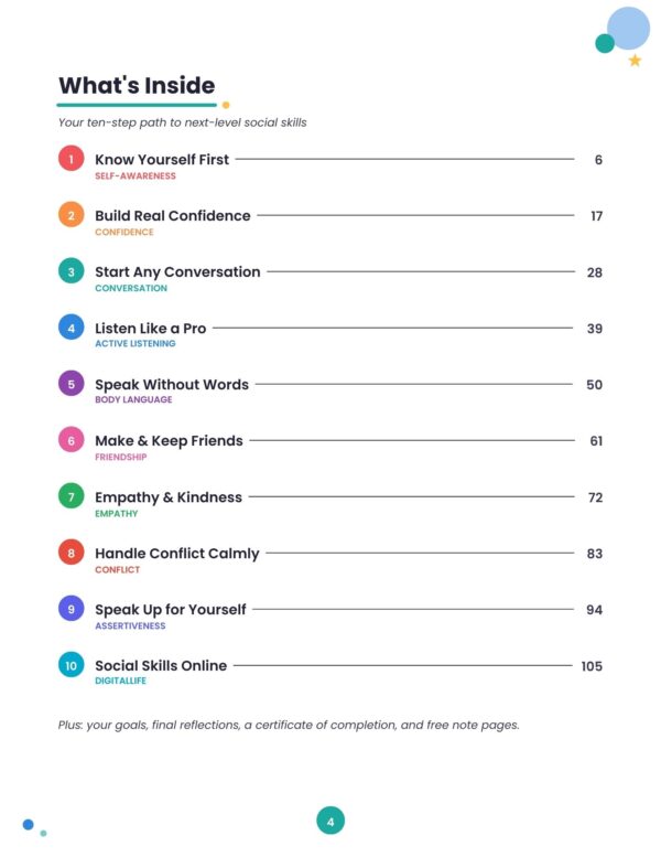 Social Skills Workbook for Teens