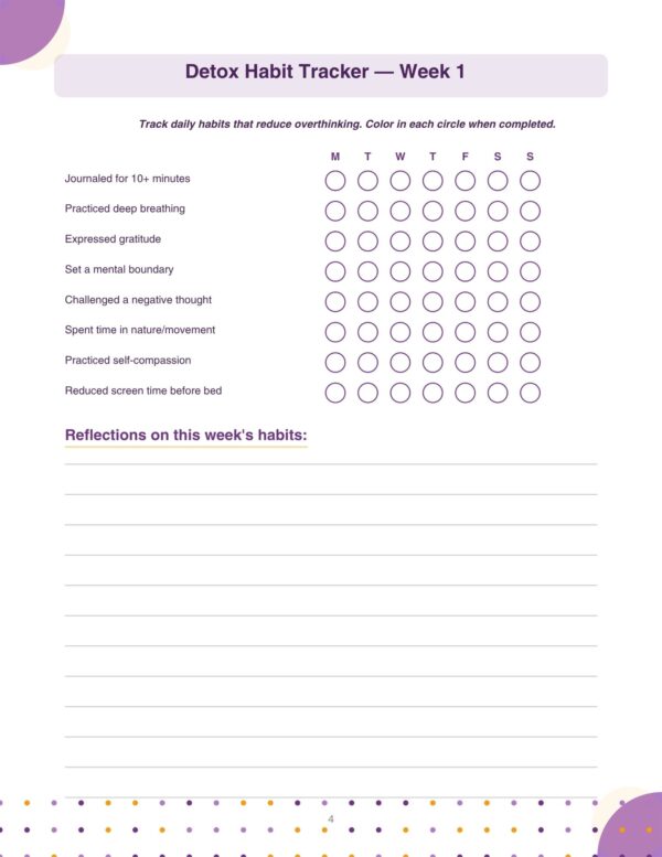 4 Overthinking Detox Journal
