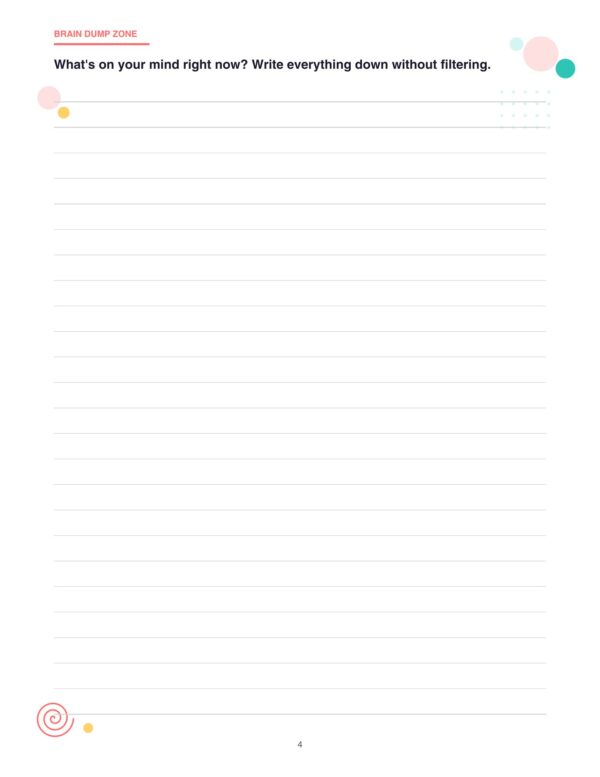 4 Brain Dump and Idea Journal