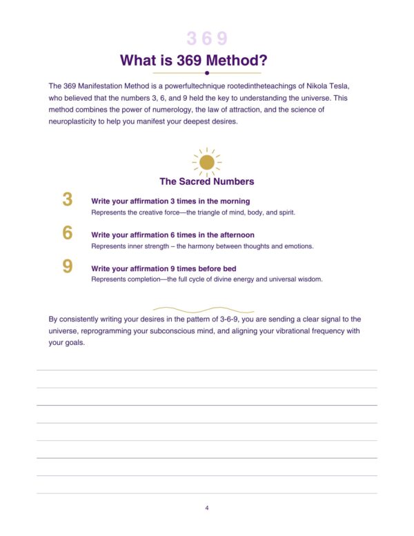 4 369 Manifestation Journal