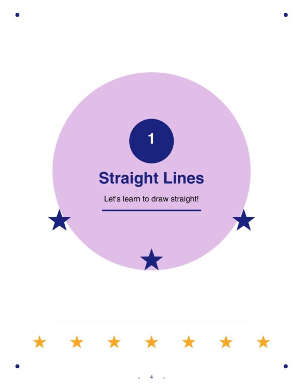 4 Preschool Line Shape Tracing Worksheet