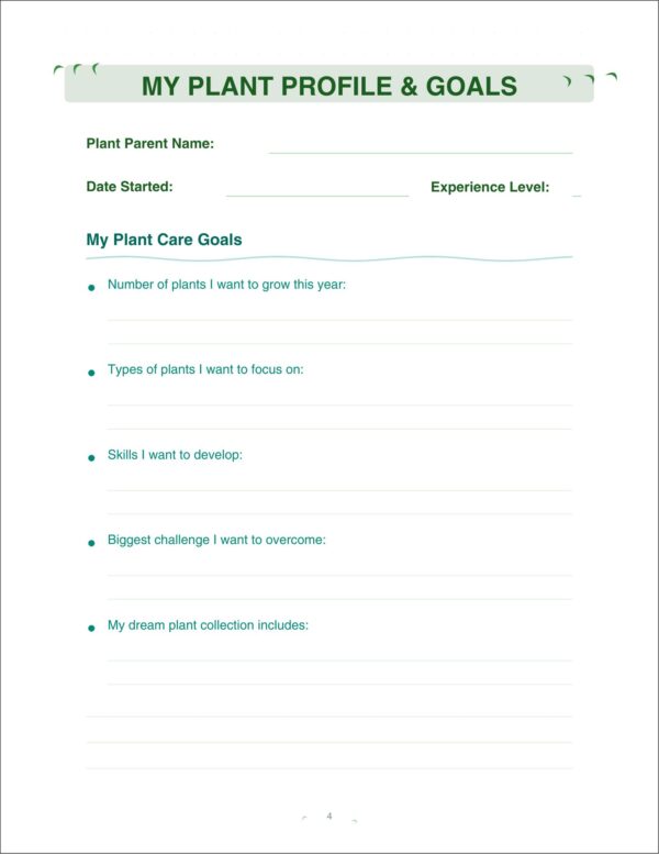 Home Plant Care Planner