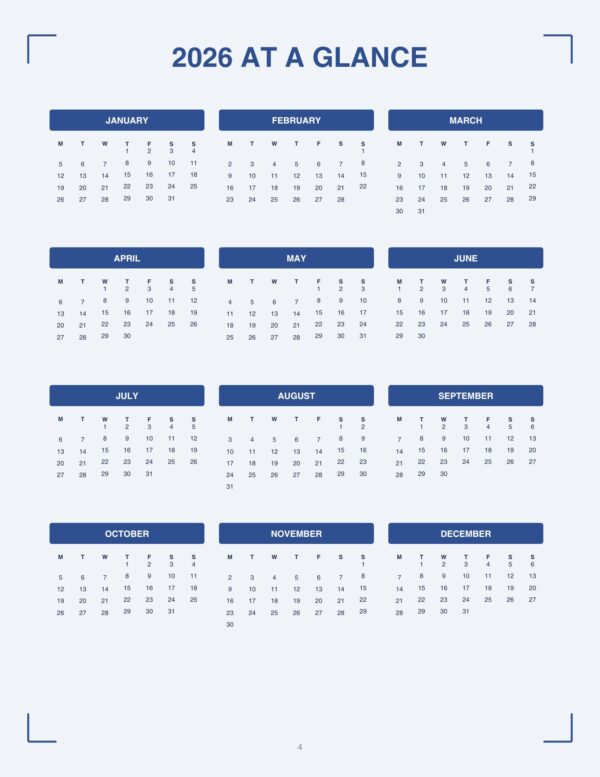 4 Planner 2026-2027