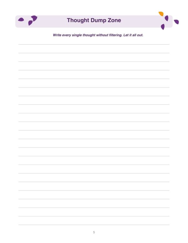 5 Overthinking Detox Journal