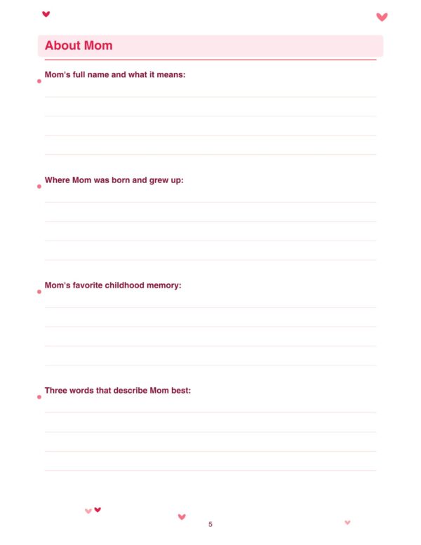 5 Mother & Daughter Journal