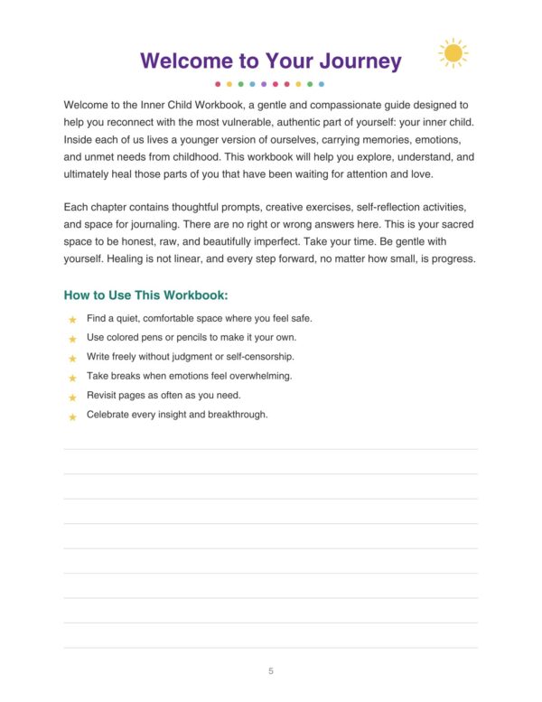 5 Inner Child Workbook