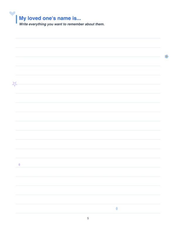 5 grief journal for kids