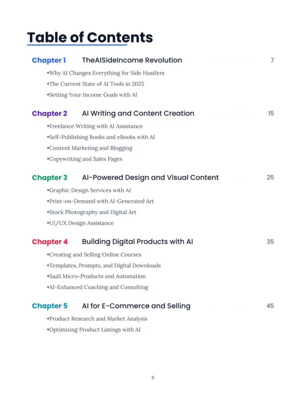 5 Building a Side Income with AI Tools