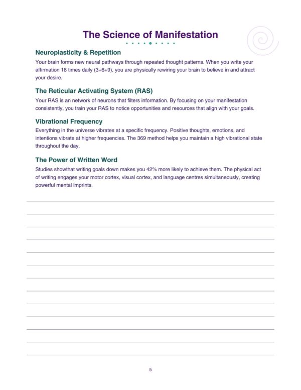 5 369 Manifestation Journal