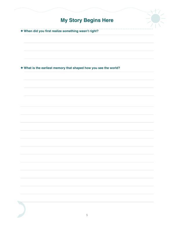 5 Trauma Healing Journal