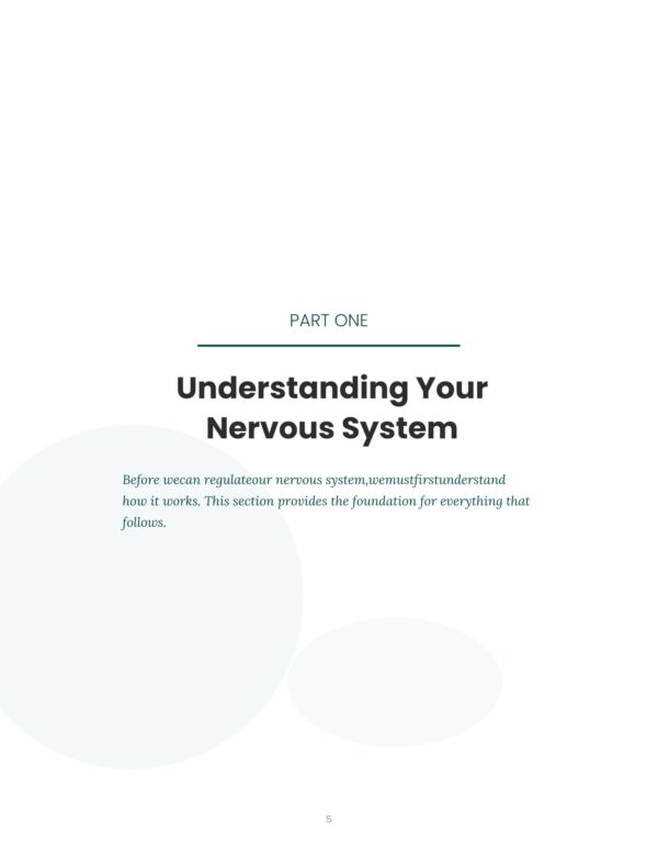 Nervous System Regulation Workbook