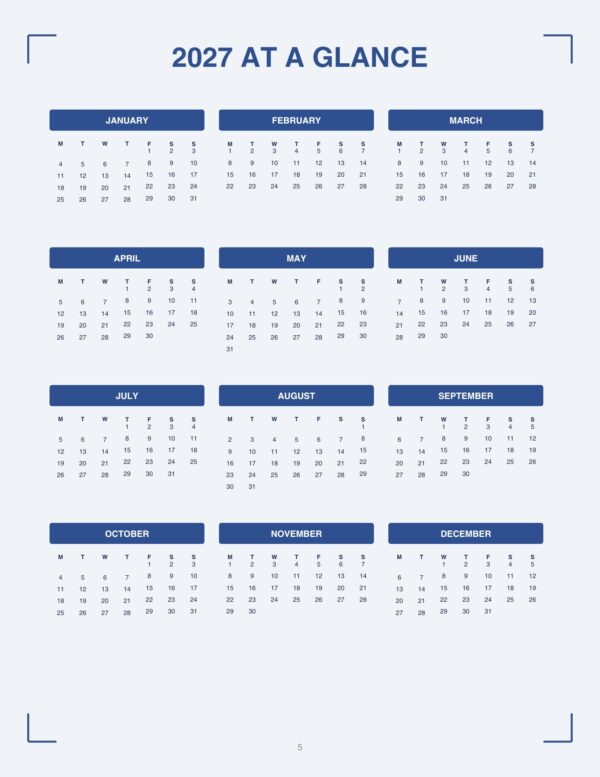 5 Planner 2026-2027