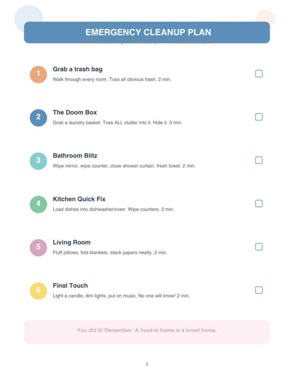 ADHD Cleaning Planner for Adults