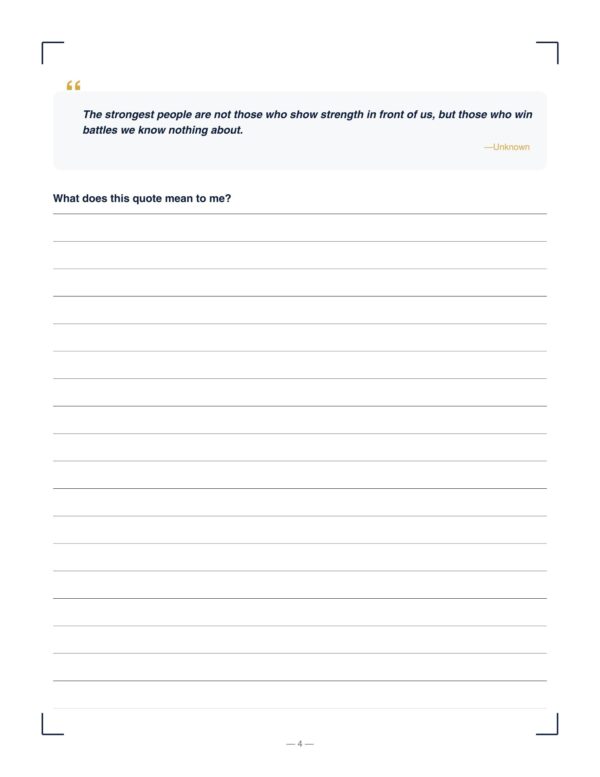 6 Men Mental Health Journal