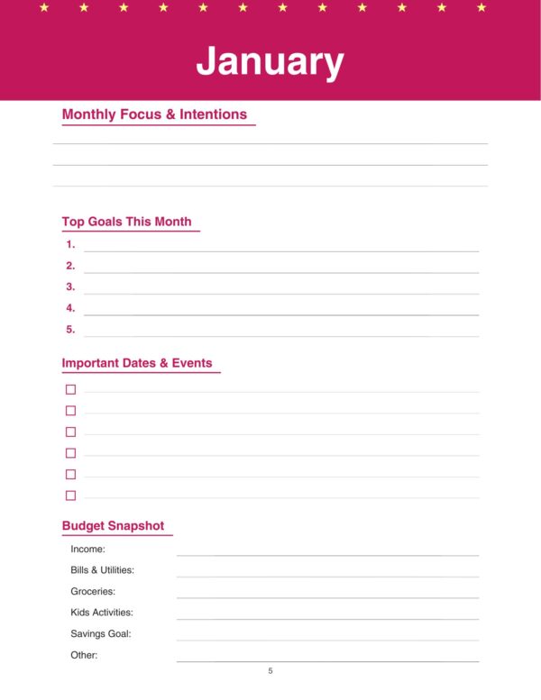 6 Daily Planner For Busy Mom