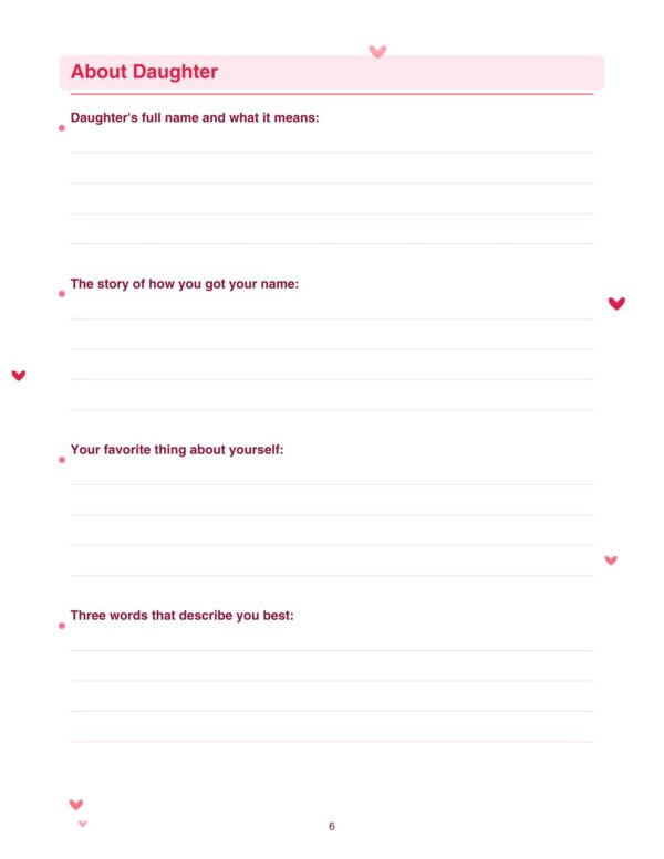 6 Mother & Daughter Journal