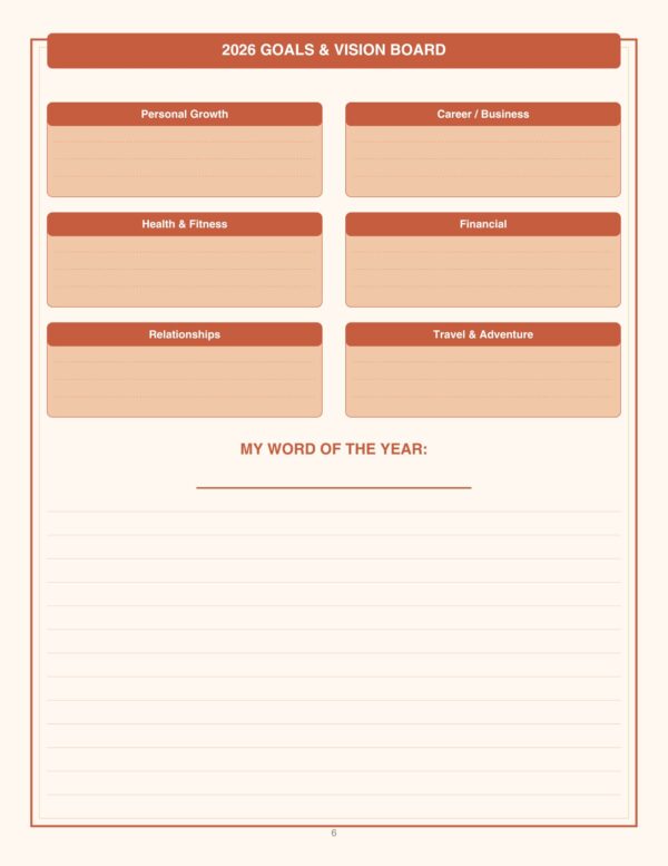 6 Planner 2026-2027