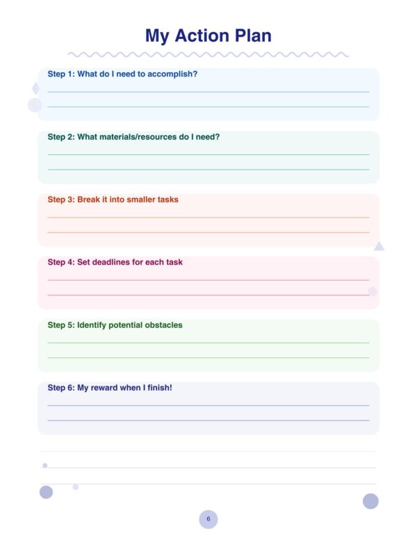 6 Homework Planner for ADHD Students