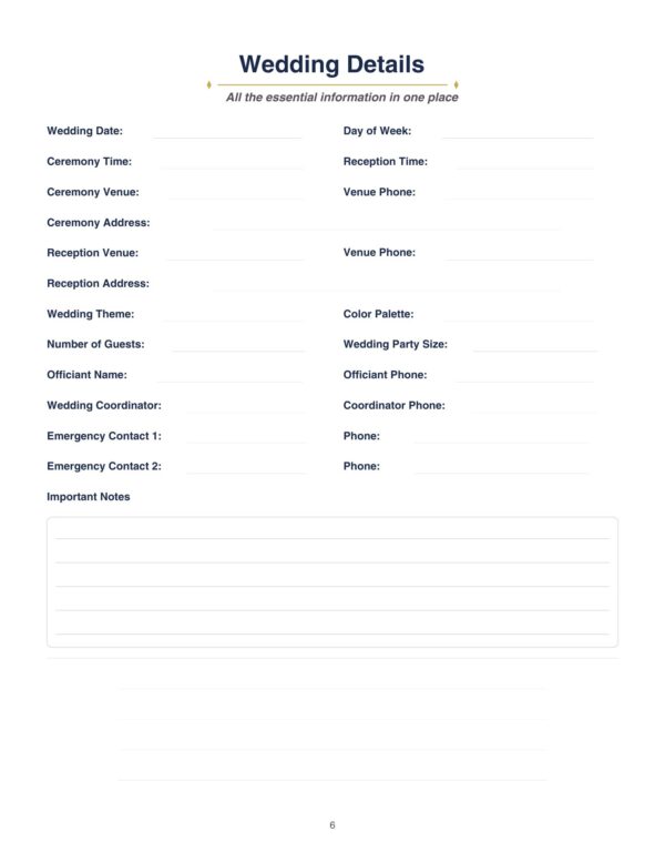 6 Wedding planner