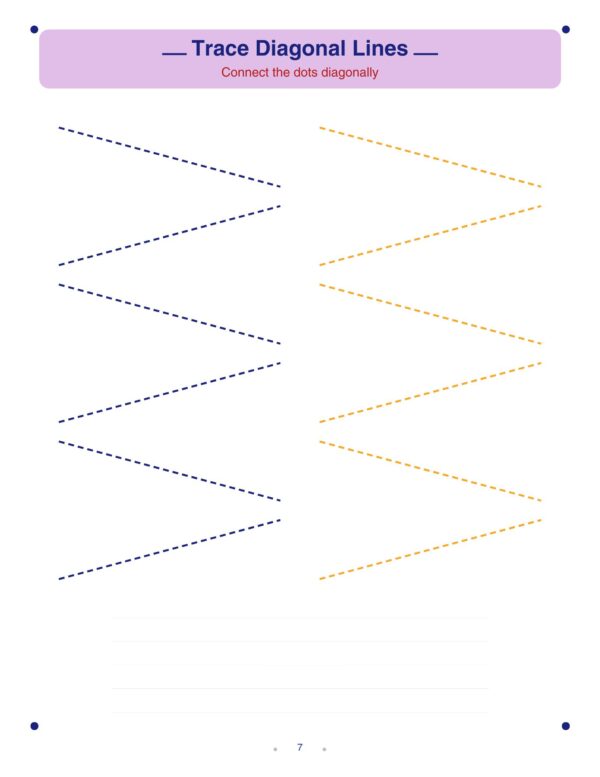 7 Preschool Line Shape Tracing Worksheet