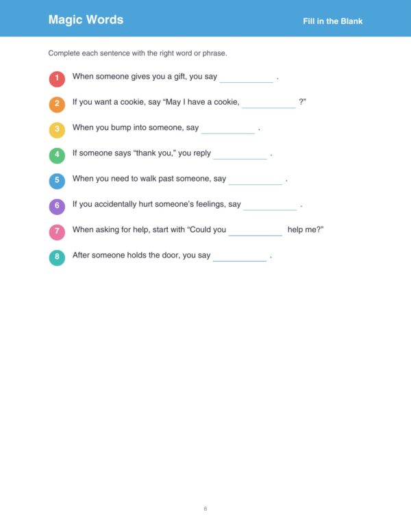 7 Manners Workbook