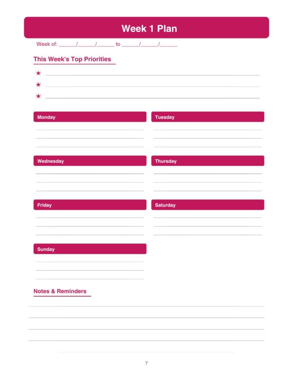 8 Daily Planner For Busy Mom