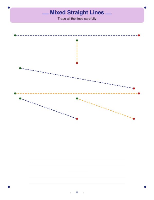 8 Preschool Line Shape Tracing Worksheet