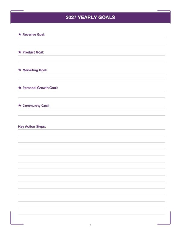 2027 Craft Business Planner